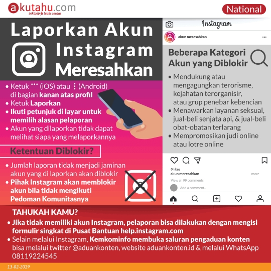Laporkan Akun Instagram Meresahkan