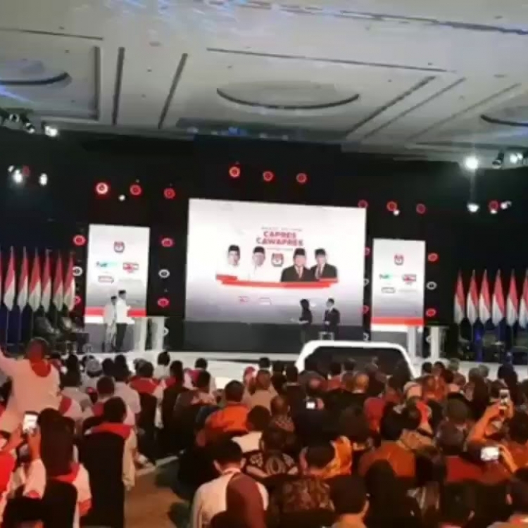 Kemeriahan Final Debat Capres 2019