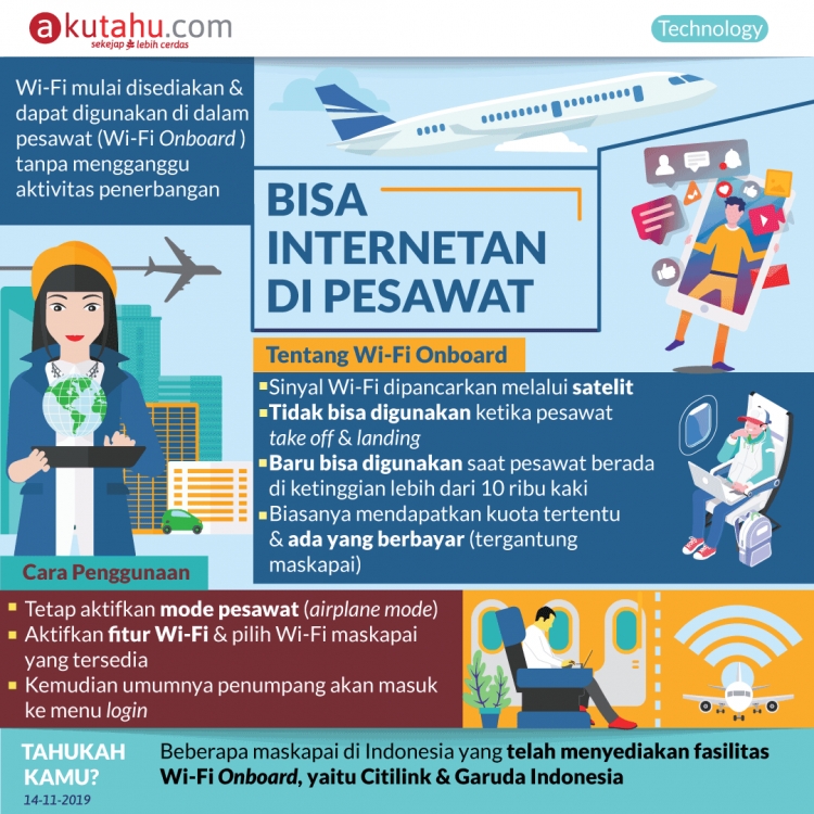 Bisa Internetan di Pesawat