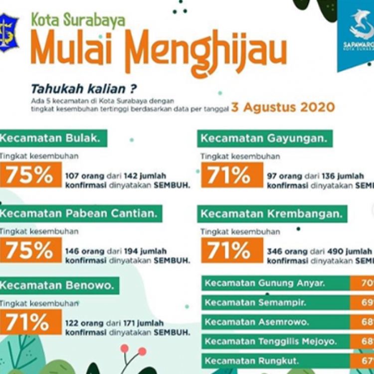 Penularan Virus Corona di Surabaya Menyentuh Warna Hijau?