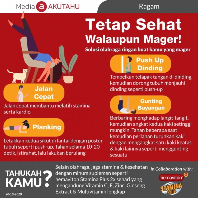 Tetap Sehat walaupun mager!