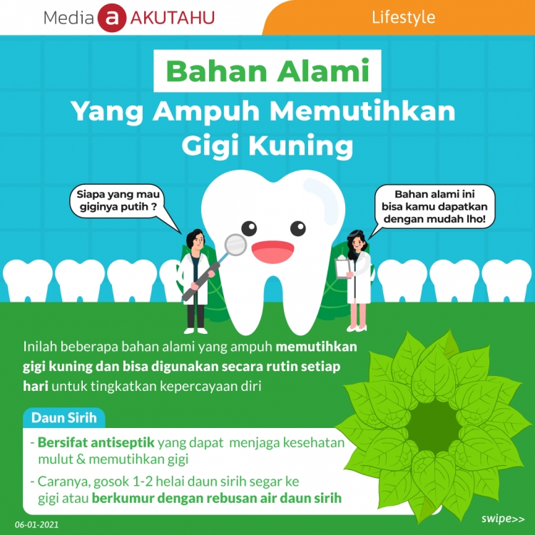 Bahan Alami Yang Ampuh Memutihkan Gigi Kuning