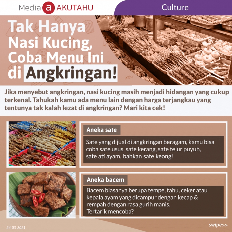Tak Hanya Nasi Kucing, Coba Menu Ini di Angkringan!