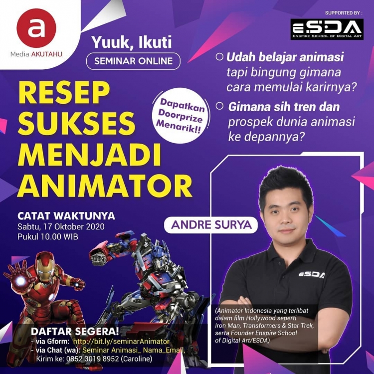 Resep Sukses menjadi Animator