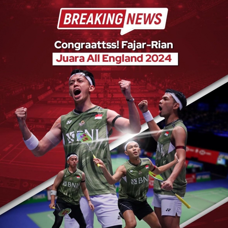 Fajar-Rian Juara All England 2024