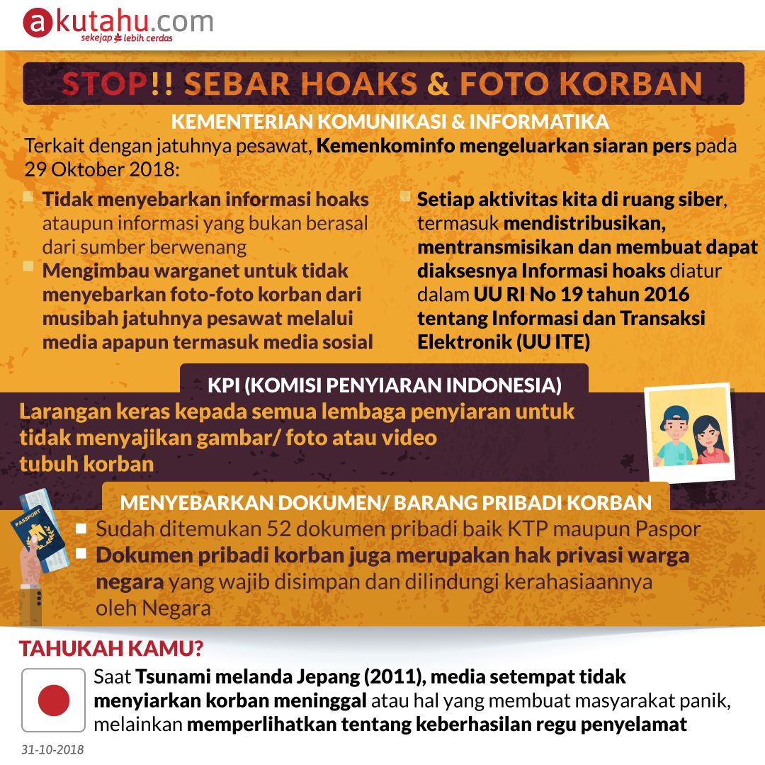 Stop!! Sebar Hoaks & Foto Korban