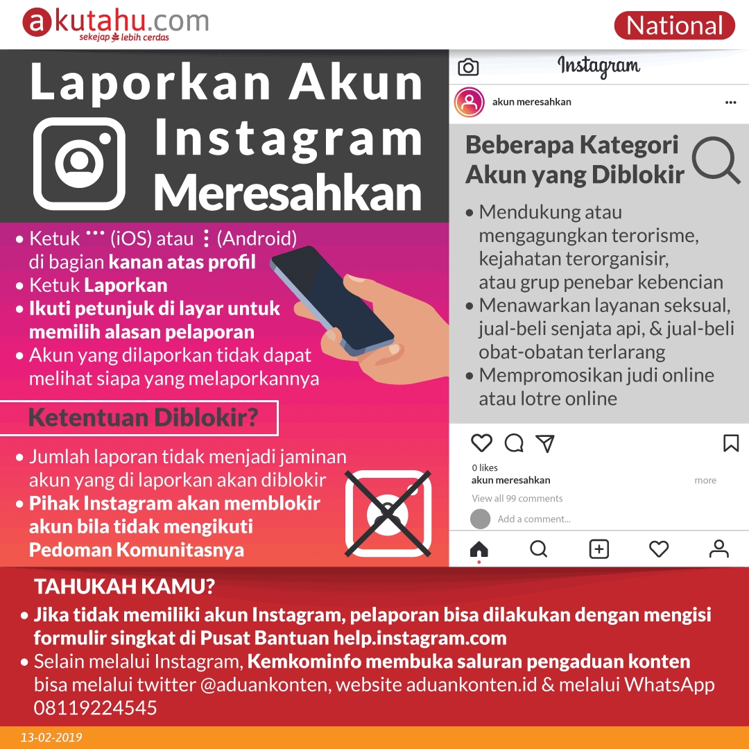 Laporkan Akun Instagram Meresahkan