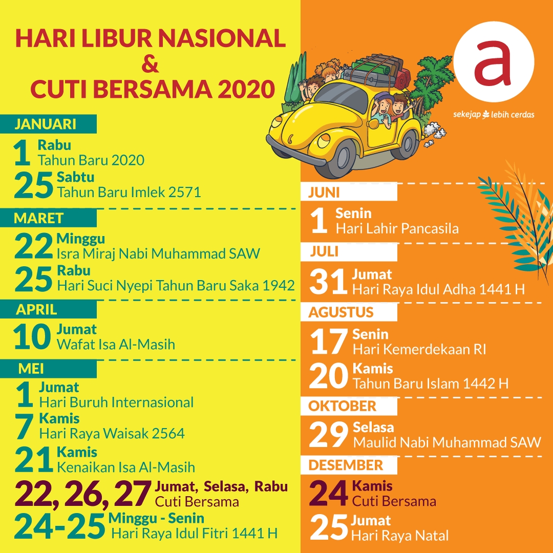 Hari Libur Nasional & Cuti Bersama 2020