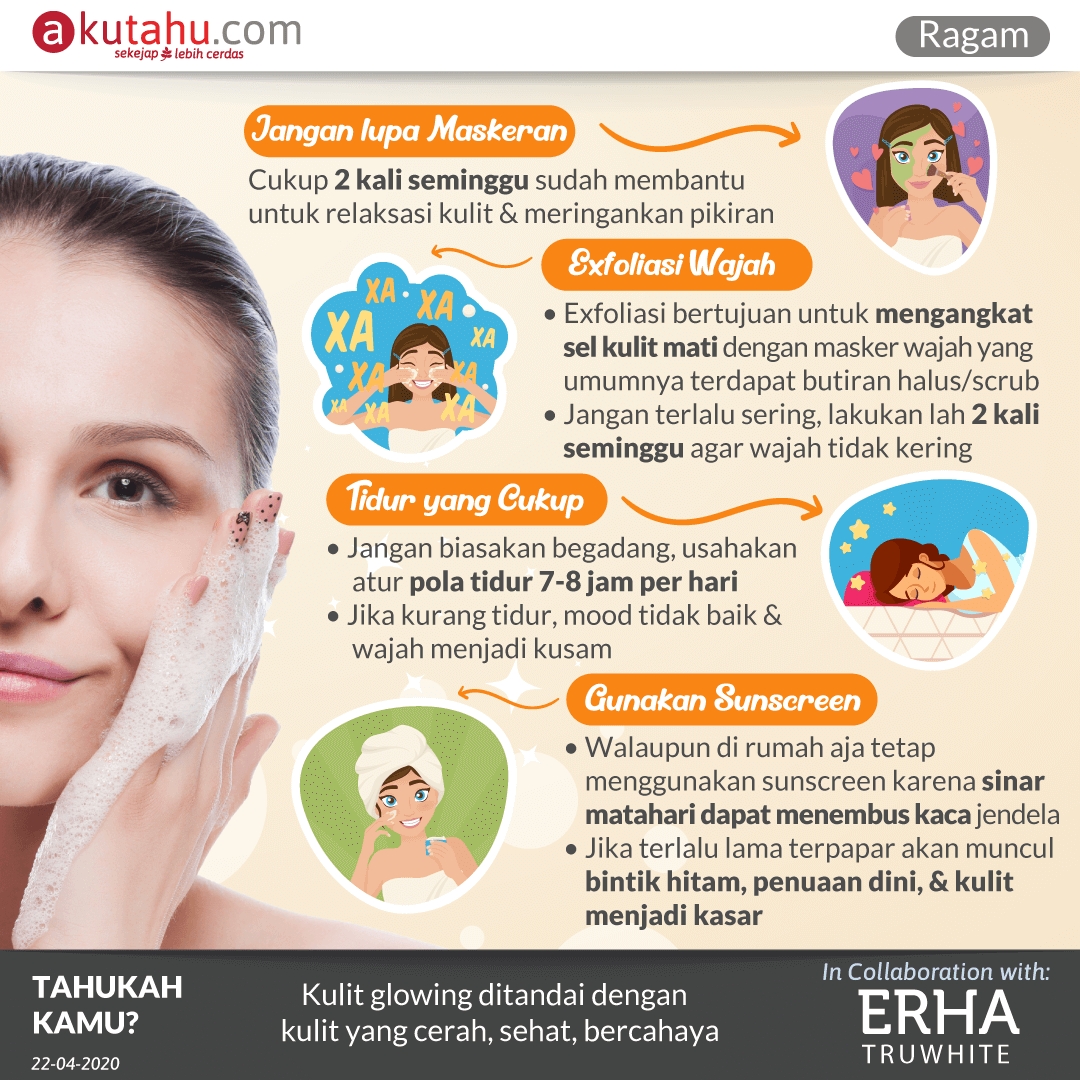 7 Tips Kulit Glowing Saat #Dirumahaja