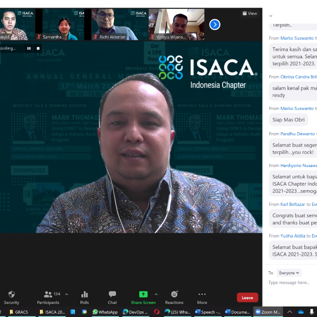 Pengurus Baru ISACA Indonesia Periode 2021-2023 Terpilih!