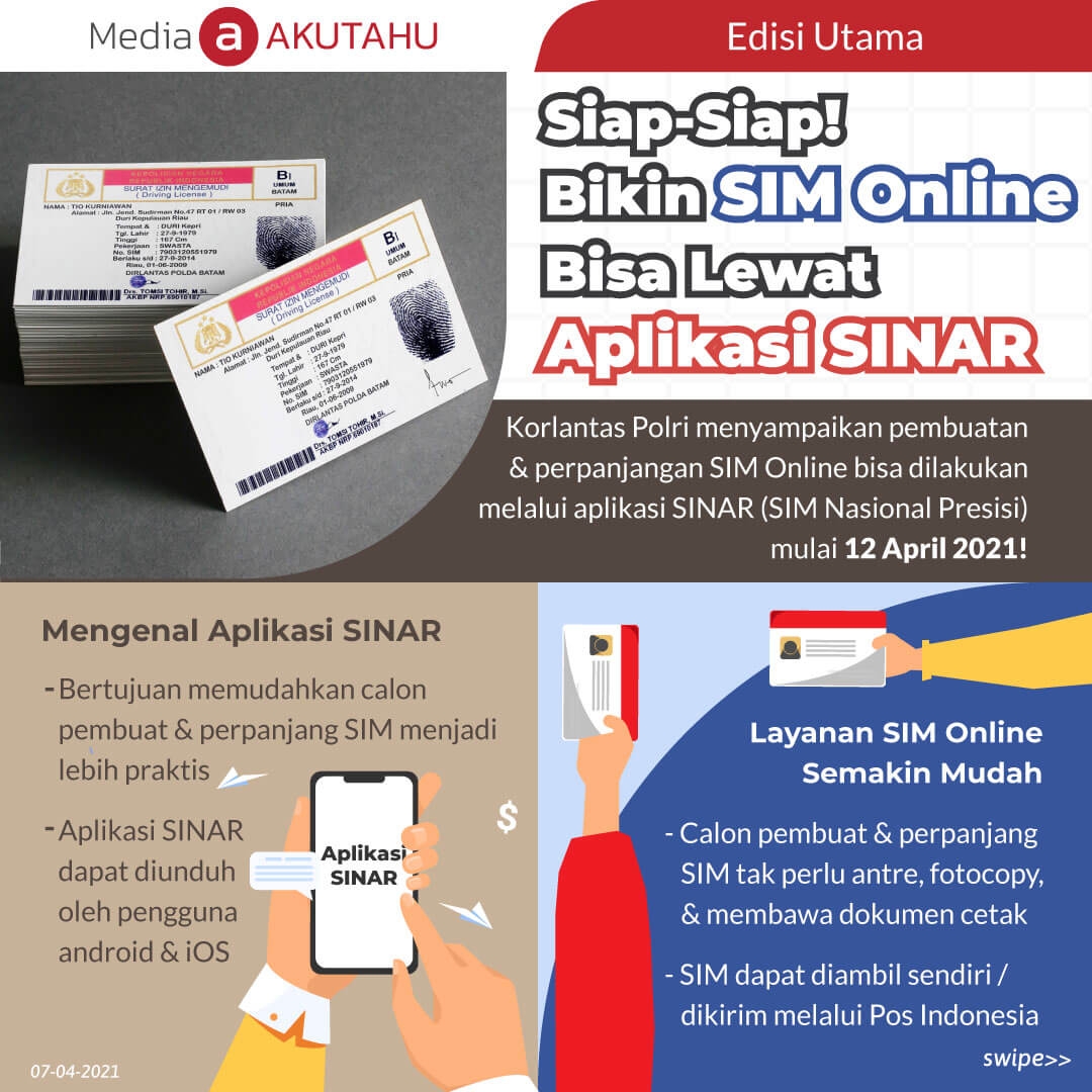 Siap-Siap! Bikin SIM Online Bisa Lewat Aplikasi SINAR